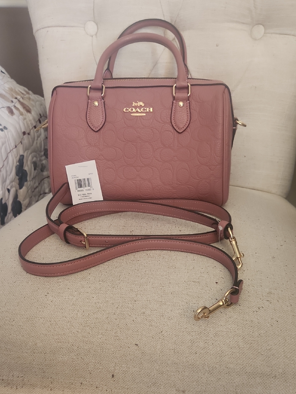 COACH PEONY ROWAN SATCHEL